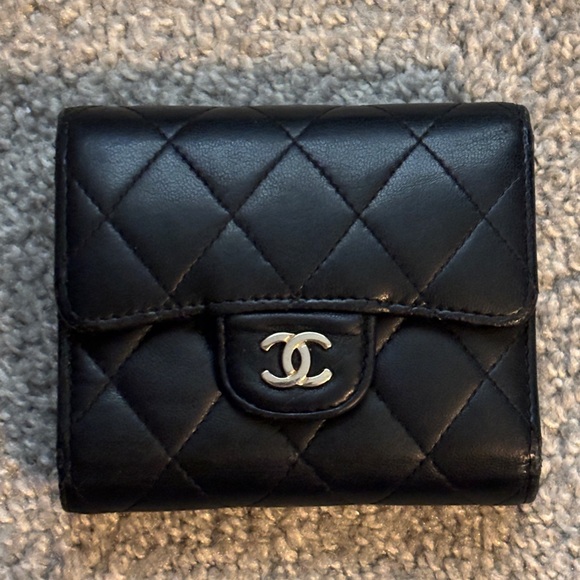 CHANEL Handbags - !! SOLD!! Chanel Lambskin Quilted Classic Compact Wallet